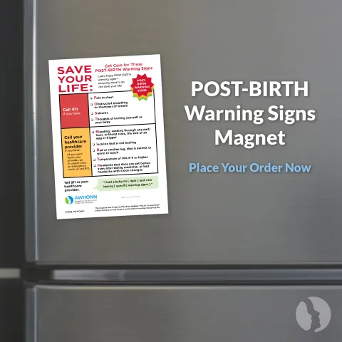 Post Birth Warning Signs Magnet - Place Your Order Now